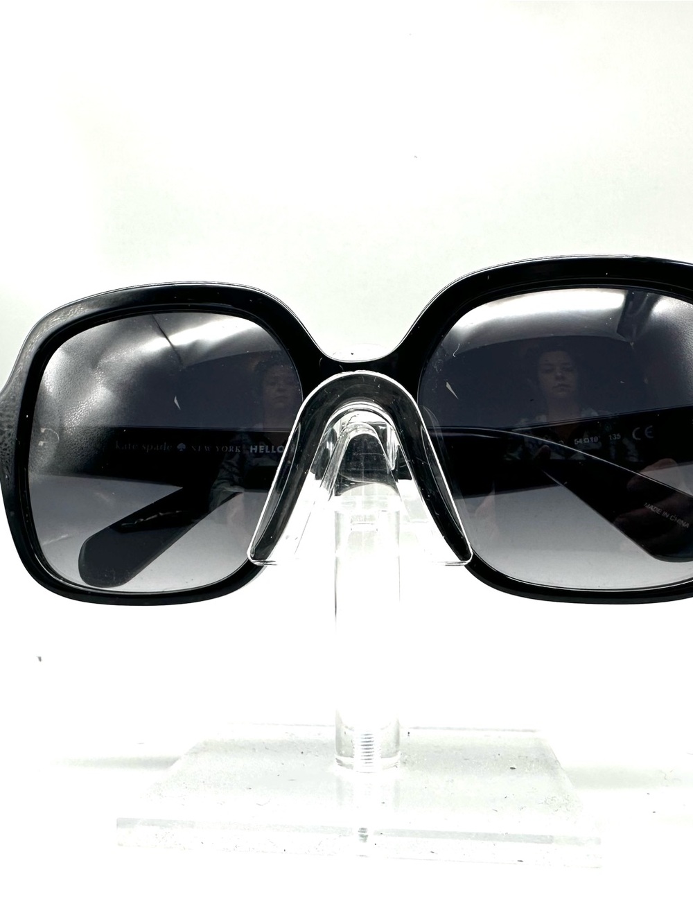 Kate Spade Katelee/S Sunglasses Black Leopard Print Oversized Square 8079O 54mm